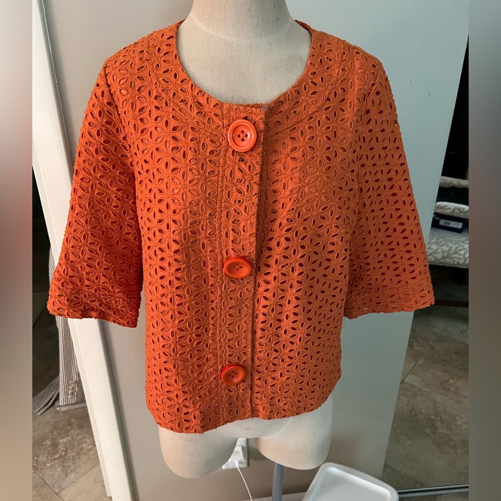 Zoe D eyelet jacket